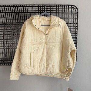 Free people Pippa Packable Pullover Puffer banana yellow